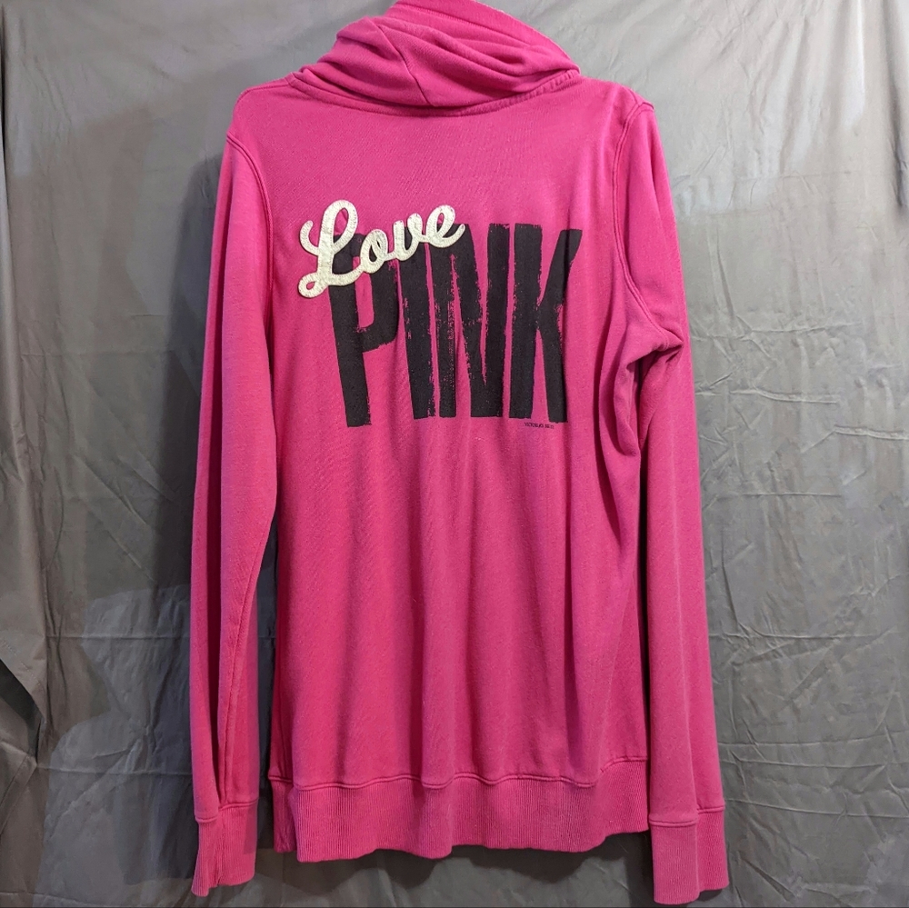 VS PINK V-Neck Oversized Hoodie VINTAGE